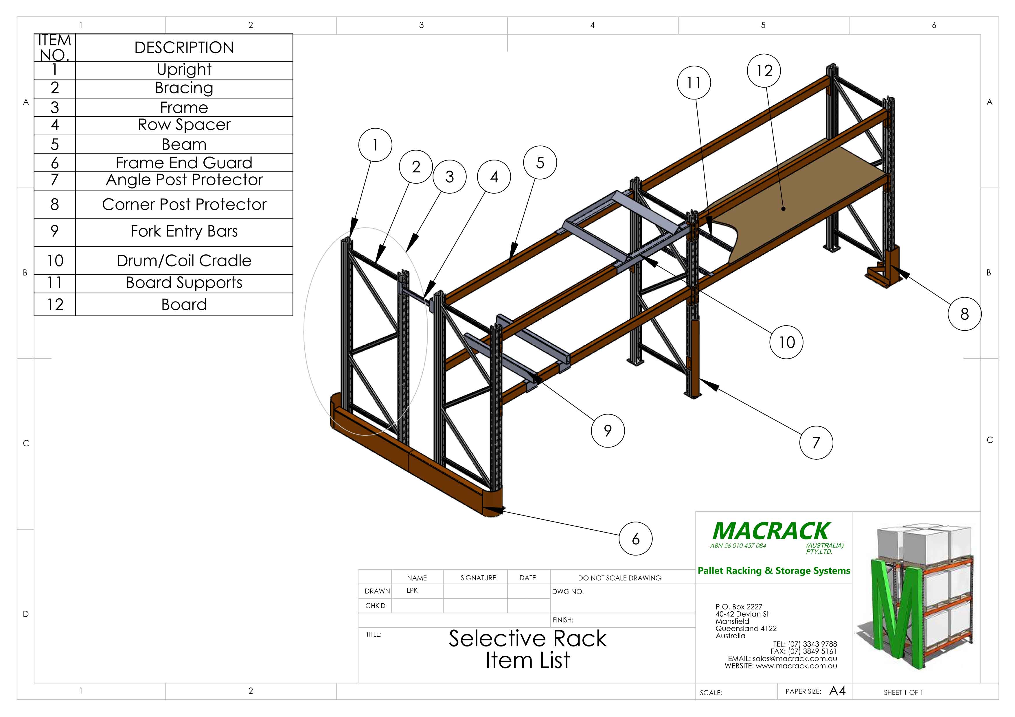 Warehouse Racking Components MACRACK