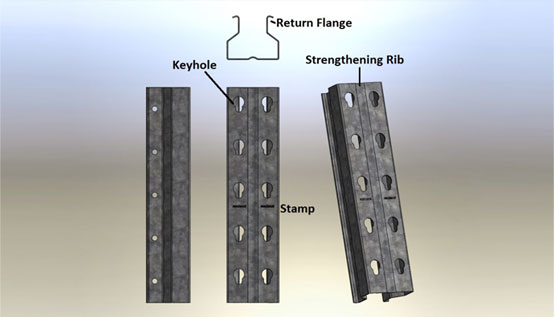 keyhole design racking