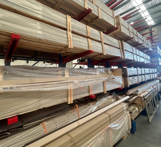 Macrack Cantilever Racking Loaded With Packs
