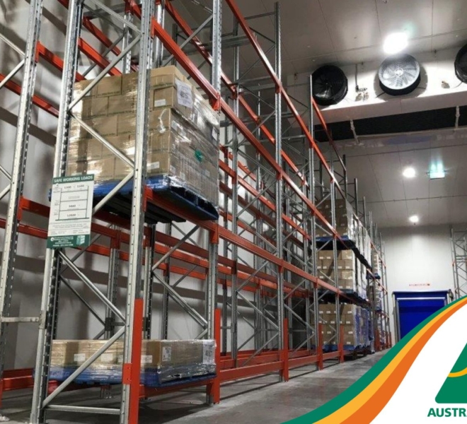 Macrack Double Deep Pallet Racking In Cold Room Partially Loaded