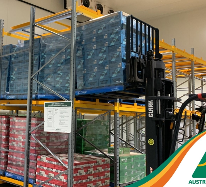 Macrack Push Back Racking Being Unloaded