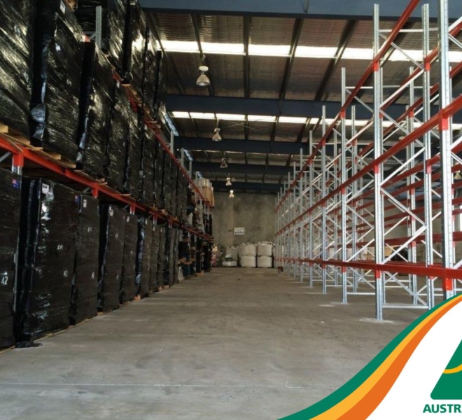 Macrack Selective Pallet Racking one row loaded one row unloaded example