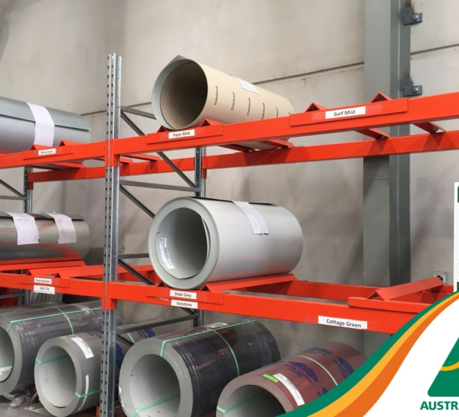 Macrack Steel Coil Racking 3 Levels Partially Loaded