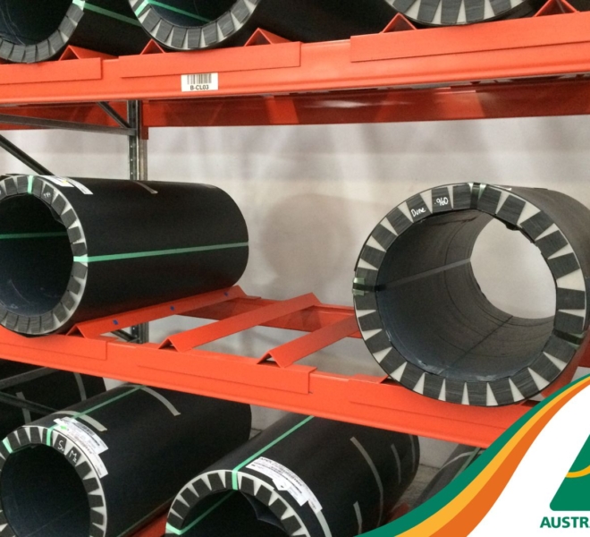 Macrack Steel Coil Racking Showing Cradle mounted on Racking
