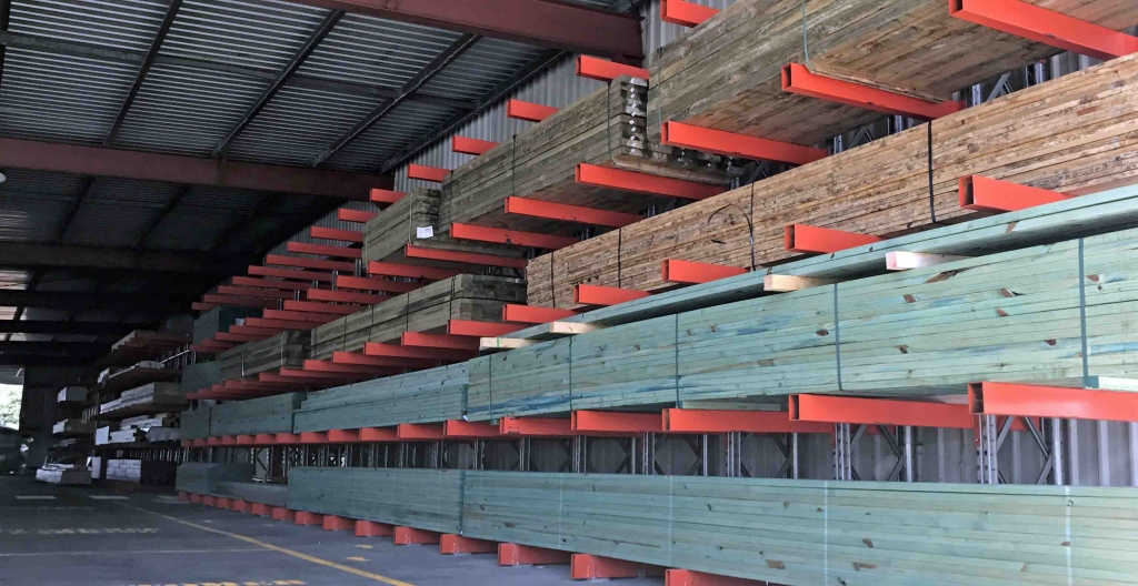 cantilever racking for timber storage