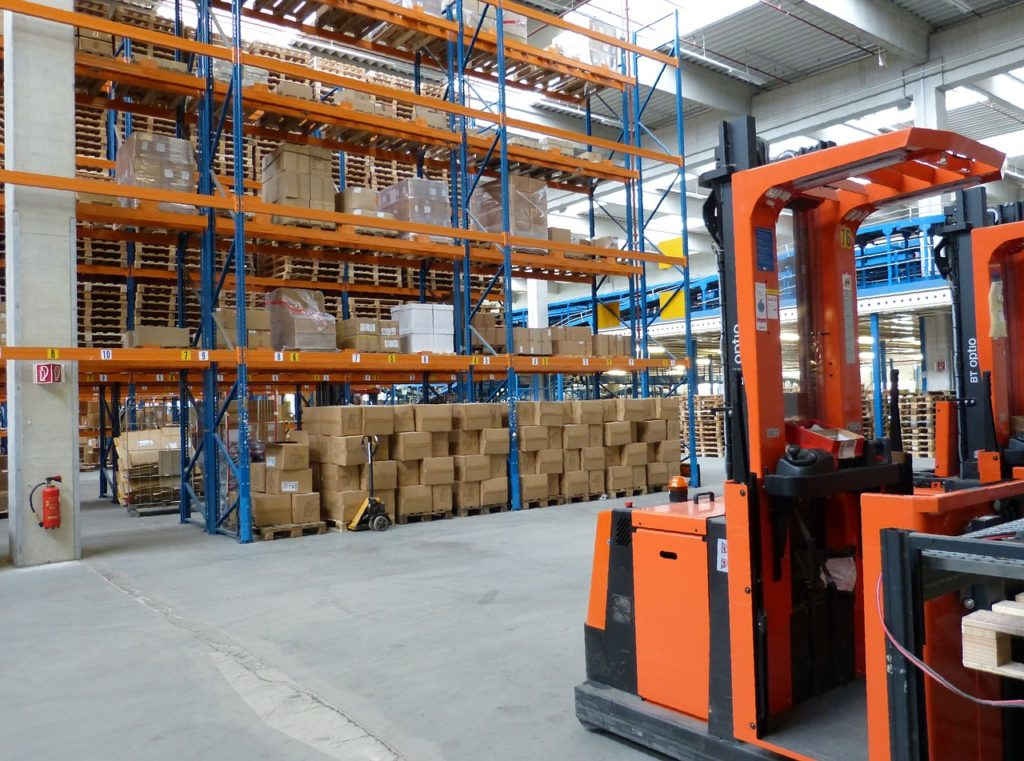 pallet racking forklift operation