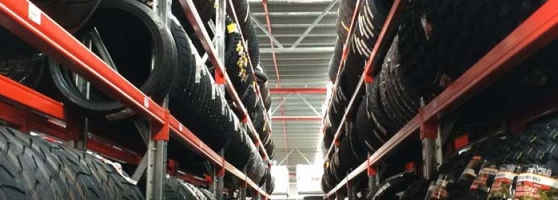 tyre-storage aisle