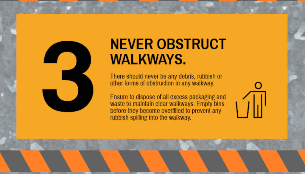 remove obstructions from walkways
